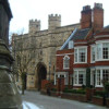 Gatehouse with Houses and Cathedral on the Left